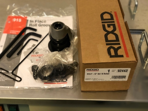 Ridgid 915, drážkovacia sada kladiek 8-12˝