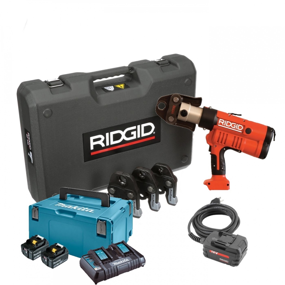 Ridgid RP 340C+2 Aku 5Ah, Set V 151822 mm Lisovanie Nipo Tools s