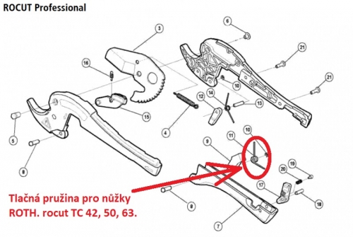 Rothenberger Tlačná pružina pre Rocut TC 42, 50, 63