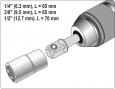 Súprava adaptérov do vŕtačky 1/4˝, 3/8˝, 1/2˝